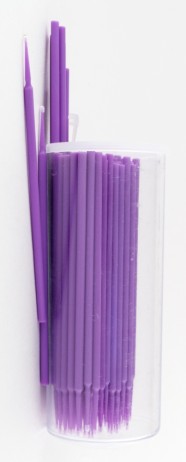 Одноразовый косметический аппликатор, 100 шт (фиолетовый)
